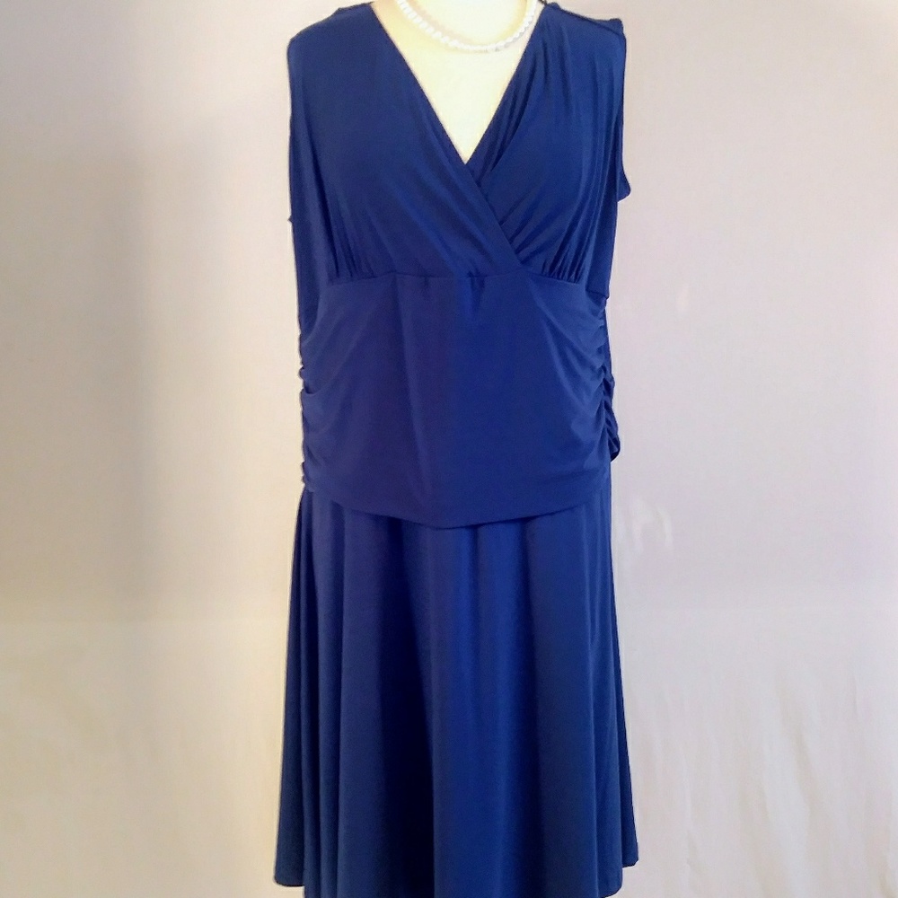 Blue Sleeveless Avon Dress. Size 2X. E15